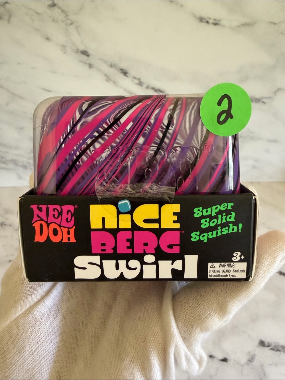 NeeDoh Nice Berg Swirl Purple Pink Black